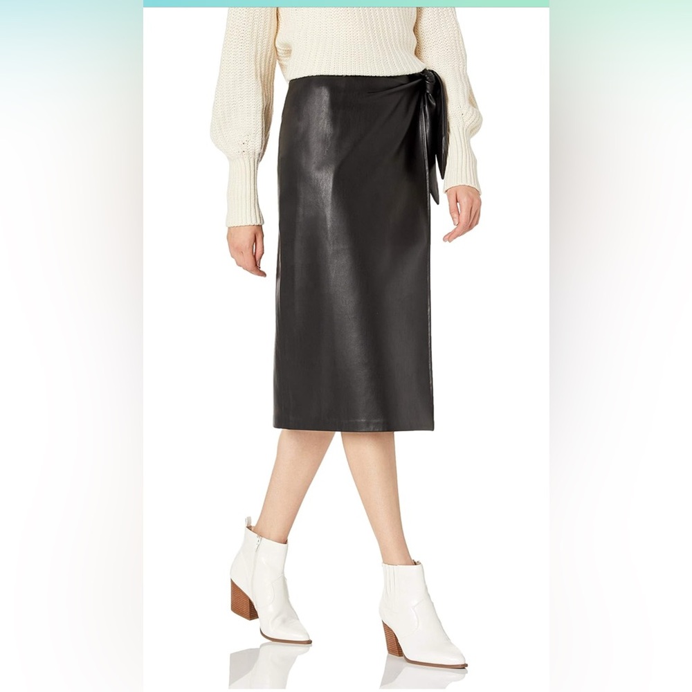 Nwt Black Faux Leather Skirt